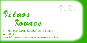 vilmos kovacs business card